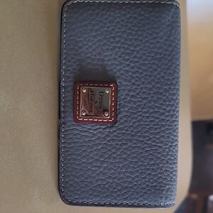 Dooney & Bourke Gray Leather Phone Wallet